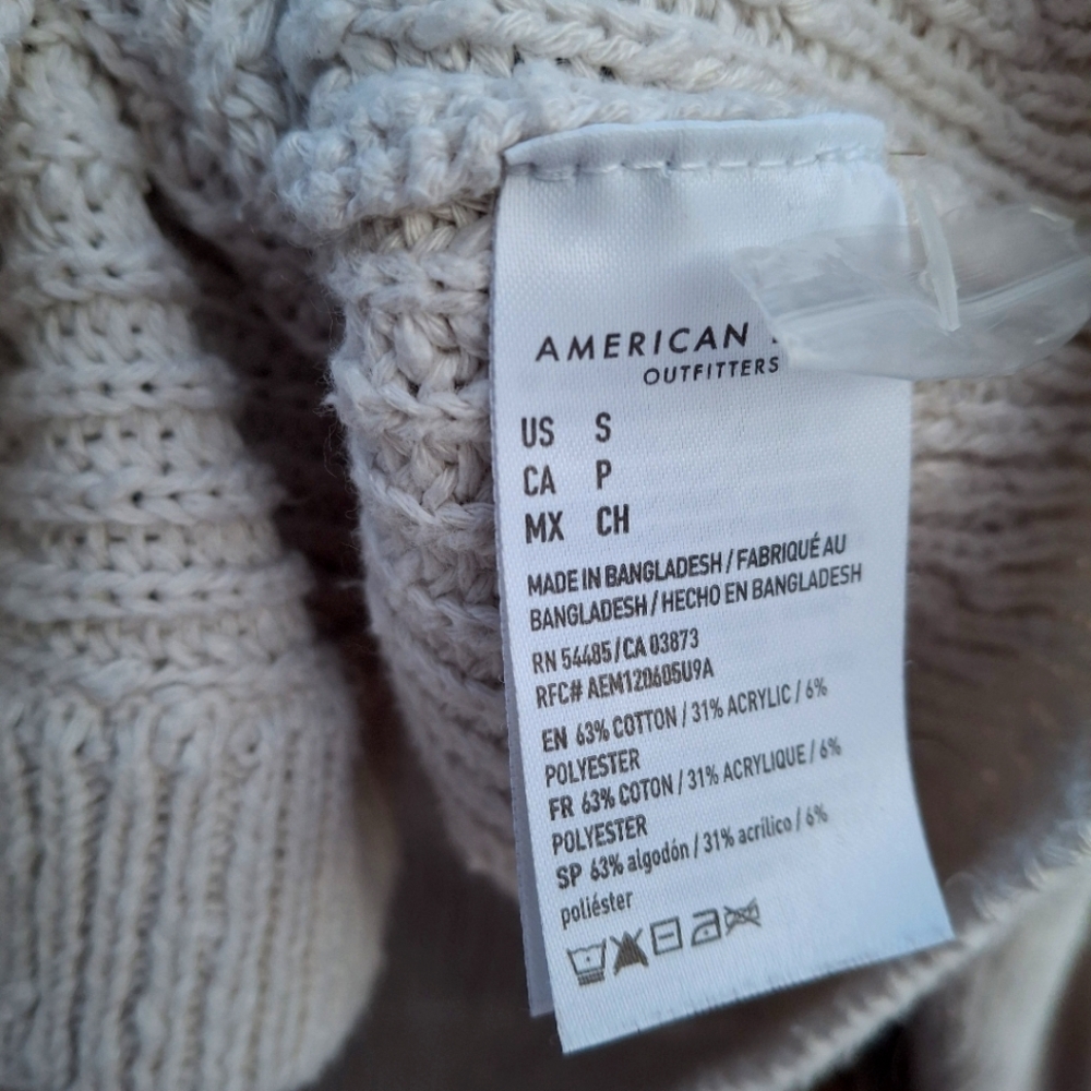 Women's Cream Cardigan Sweater - Picture 4 of 5
